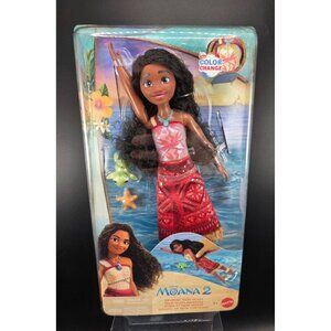 Disney Moana 2 Swimming Adventure Doll With Color Change Outfit & Accessories